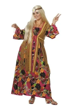 Lang Hippiekjole Kostyme