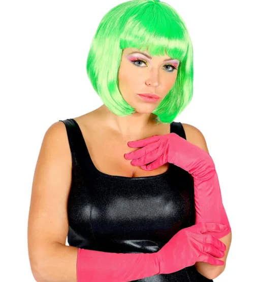 Lange Hansker Neonrosa
