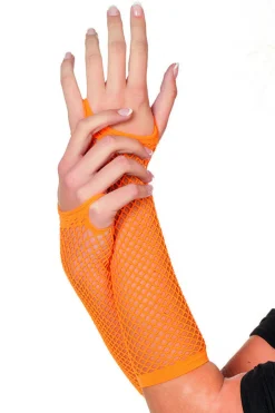 Lange Nettinghansker Oransje