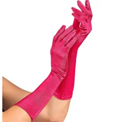 Lange Satenghansker Rosa