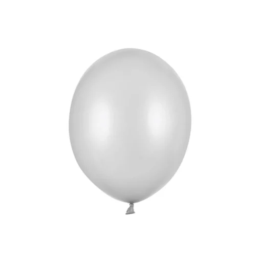 Latexballonger Metallisk Sølvhvit