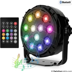 LED Diskolys & Høyttaler 12 LED Multifarget