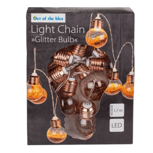 LED Lyskjede Glitterpærer