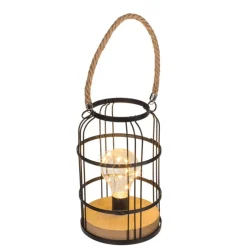 LED Metall Lampe Svart