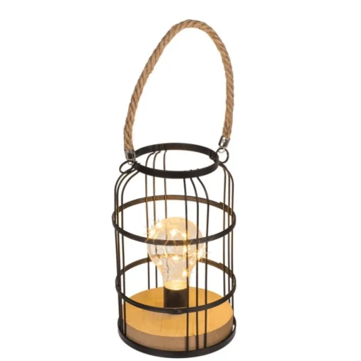 LED Metall Lampe Svart