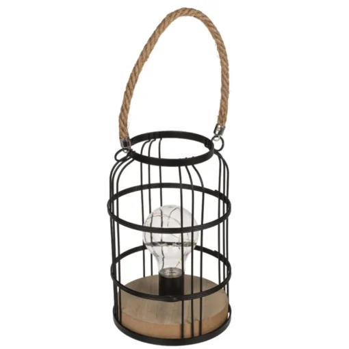 LED Metall Lampe Svart