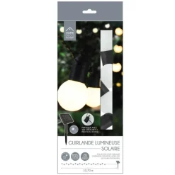 LED Solcelle Lyskjede Hvit