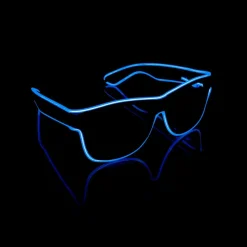 LED Wayfarer Briller Blå