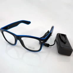 LED Wayfarer Briller Blå