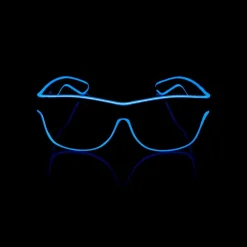 LED Wayfarer Briller Blå