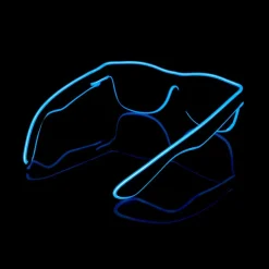 LED Wayfarer Briller Blå