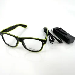 LED Wayfarer Briller Gul