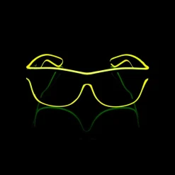LED Wayfarer Briller Gul