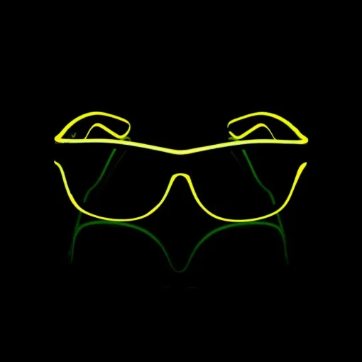 LED Wayfarer Briller Gul