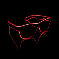 LED Wayfarer Briller Rød