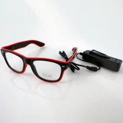 LED Wayfarer Briller Rød