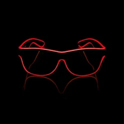 LED Wayfarer Briller Rød