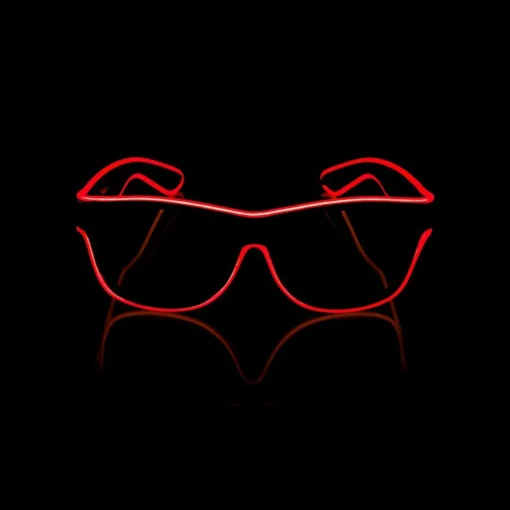 LED Wayfarer Briller Rød