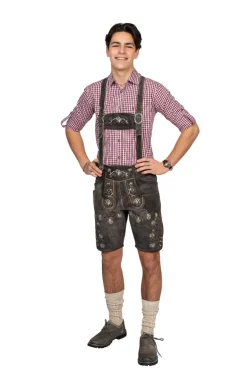 Lederhosen Antrasittgrå