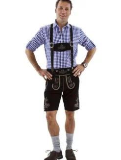 Lederhosen Kort Svart