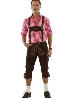 Lederhosen Lang Mørkebrun