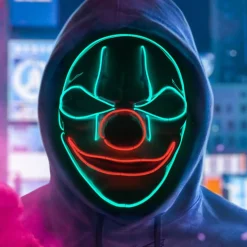 LED-Maske Skummel Klovn
