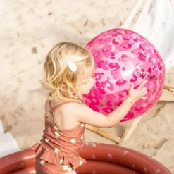 Leopard Badeball Neon Rosa