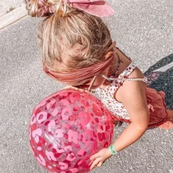 Leopard Badeball Neon Rosa