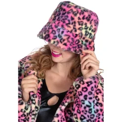 Leopard Bøttehatt Regnbue