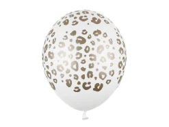 Leopard Folieballonger Pastell Hvit