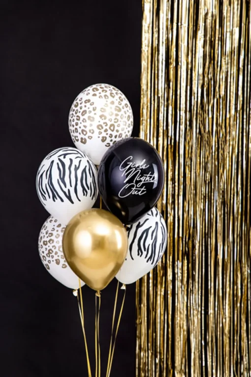 Leopard Folieballonger Pastell Hvit
