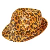 Leopardmønster Fedora Hatt