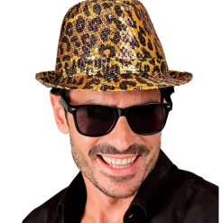 Leopardmønster Fedora Hatt