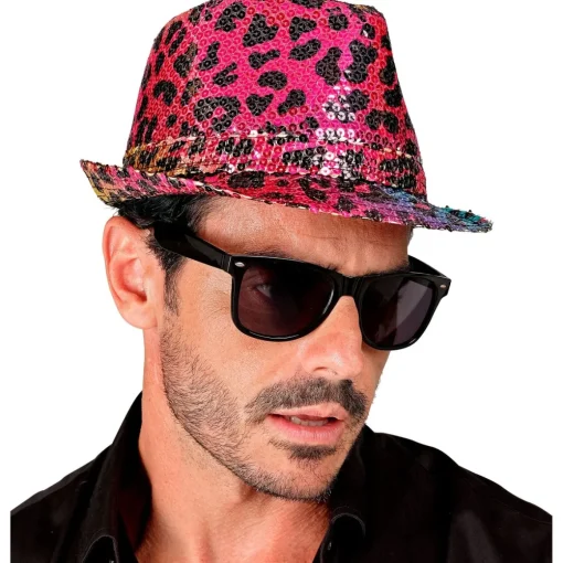 Leopardmønster Fedora Hatt Regnbue