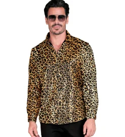 Leopardmønster Paljettskjorte