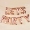 Let's Party Folieballonger Gullrosa