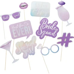 Lilla Bride Squad Photo Booth Rekvisitter