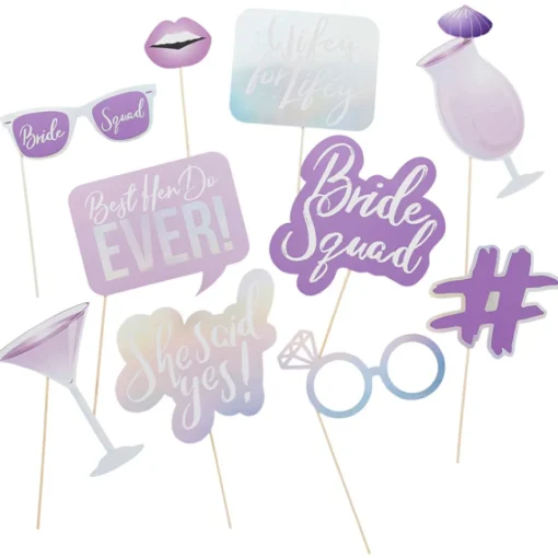 Lilla Bride Squad Photo Booth Rekvisitter