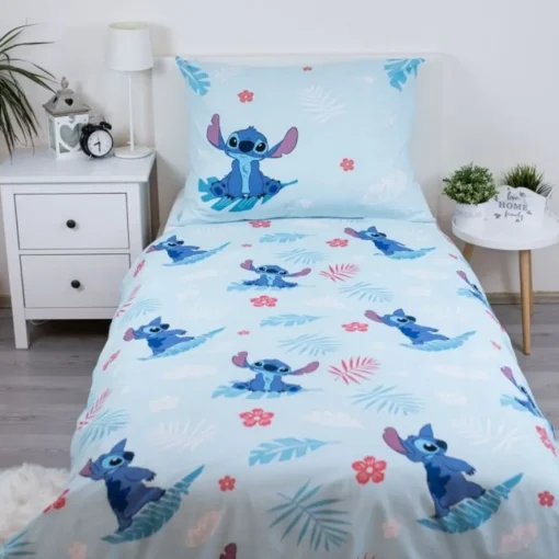 Lilo & Stitch® Bomuld Sengetøj Lyseblå