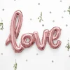 Love Folieballong Gullrosa