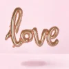 Love Folieballong Gullrosa