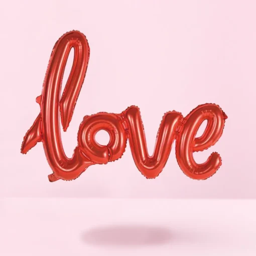 Love Folieballong Rød