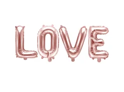 Love Folieballonger Gullrosa