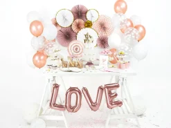 Love Folieballonger Gullrosa