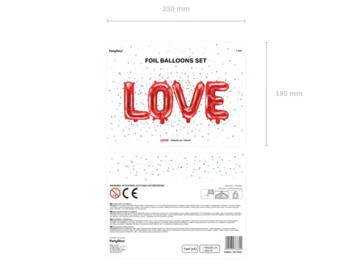 Love Folieballonger Rød