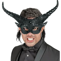 Lucifer Halvmaske Svart