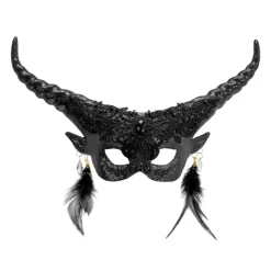 Lucifer Halvmaske Svart