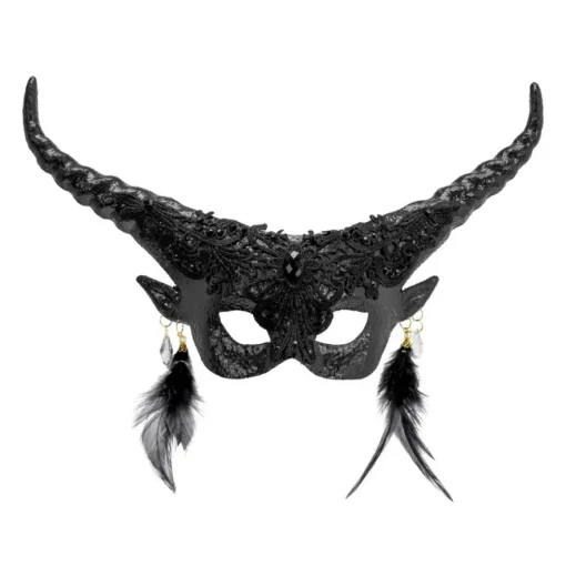 Lucifer Halvmaske Svart