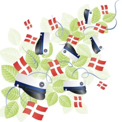 Luksus Studenter Servietter Dansk Blå