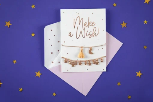 Make A Wish Kort med Armbånd